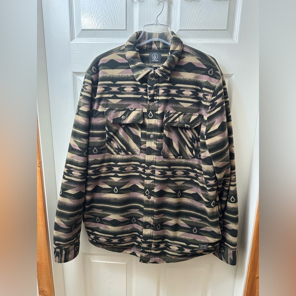 Volcom Men's Bowered Fleece Jacket Size Large